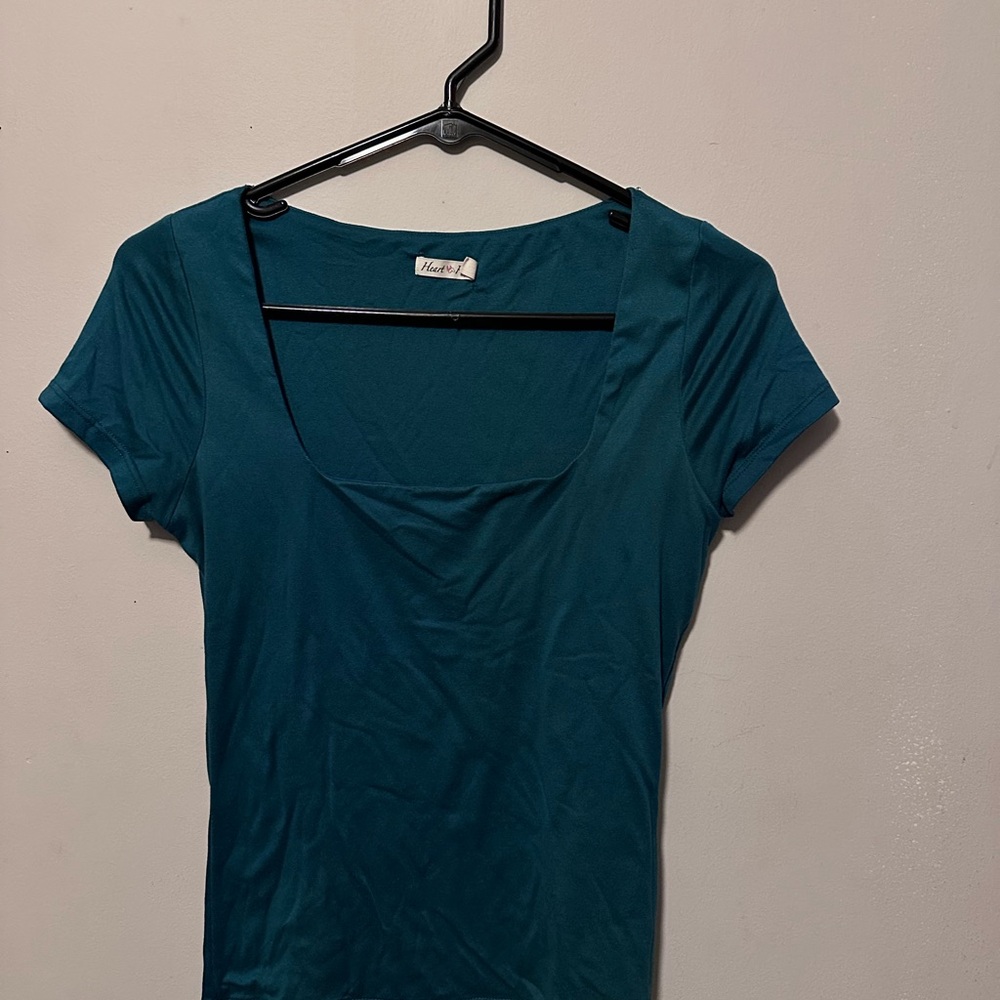 Charlotte Russe Teal Short Sleeve Top